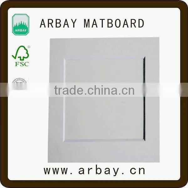 4ply Moorman Fabric Matboard White Cream Smooth Mat Board Double-Sided Pebble Embossed Matboard photo-2