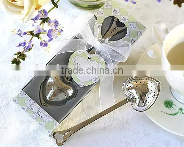 Stainless Steel Heat-shaped Coffee Tea Infuser Spoon Wedding Party Gift