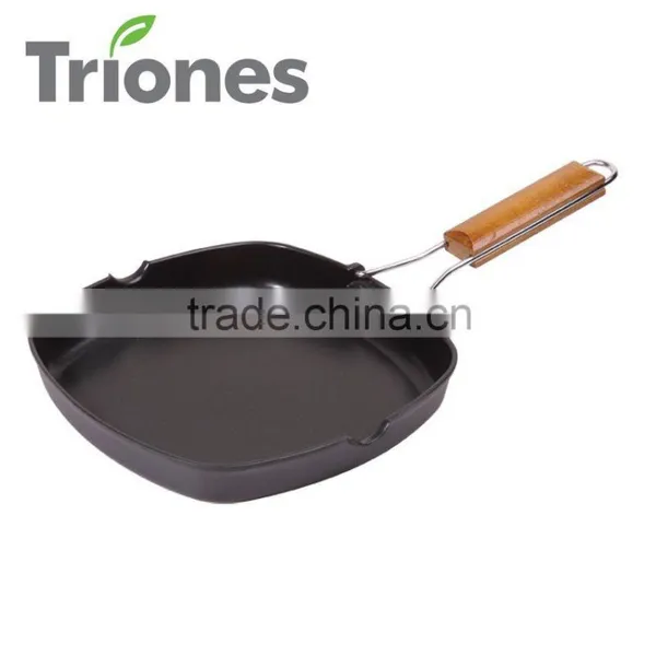 Non-stick Grill Pan With Wooden Handle photo-2