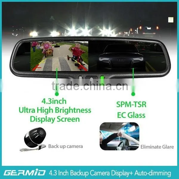 4.3inch Auto Dimming TFT-LCD Monitor Rearview Mirror With; Configurable High Temperature Alert Setting photo-5