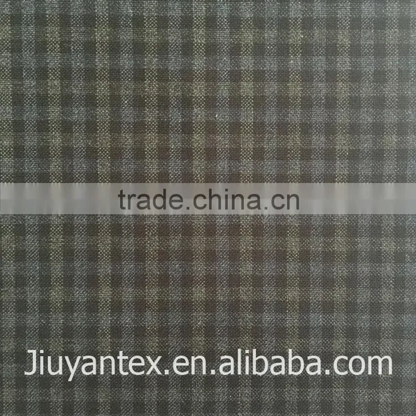 JY-1614 Hot Sale Plain Weave Small Checks Design Printed T82 R18 Suiting Fabric China Supplier Jiuyan OEKO-TEX Standard 100 photo-3