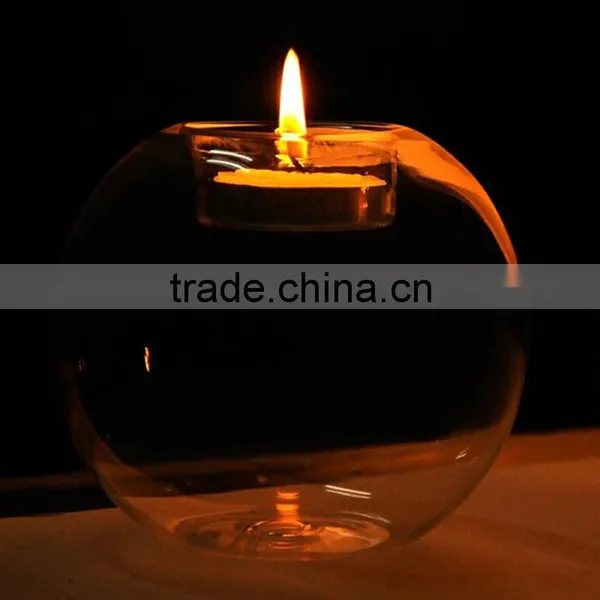 Wholesale Hanging Ball Shape Crystal Glass Candle Holder for Decoration photo-4