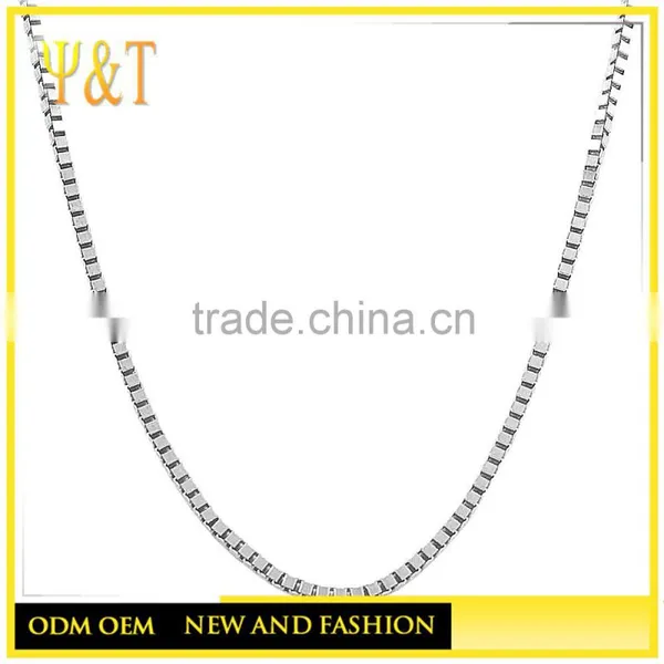 China Factory Hot Selling Cheap 925 Sterling Silver Italian Box Chains (AC-002) photo-2