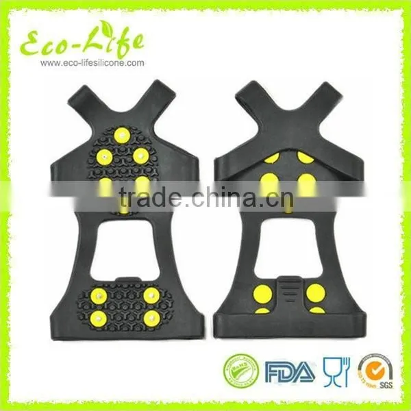 4 Sizes 10 Spikes Climbing Walking Silicone Snow Ice Gripper, Shoe Cover Crampons photo-2