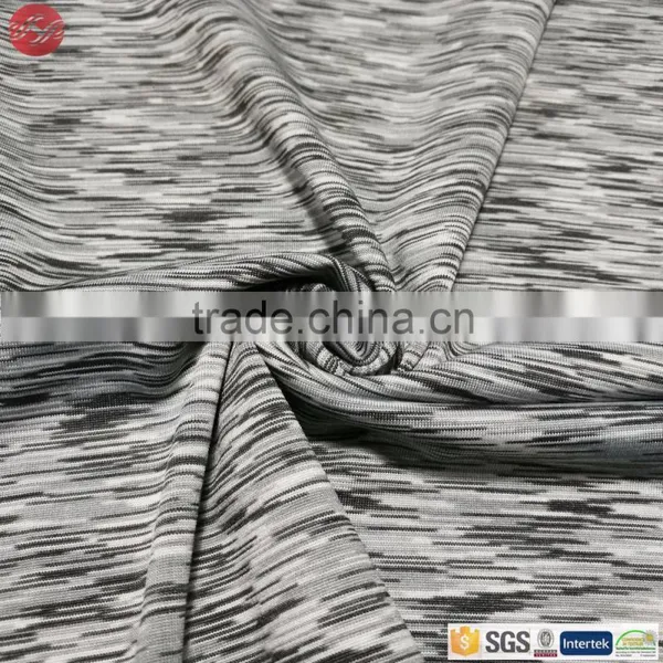 Knitting Polyester Elastane Plain Space Dye Fabric For Tank Top photo-2