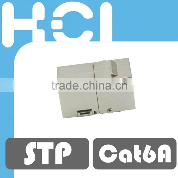 RJ45 Cat6A 180 Degree Shielded STP Straight Keystone Coupler photo-4