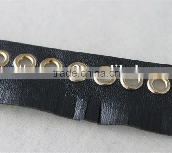 New Design With Light Gold Metal Eyelet Handwork Tassel Lace Trim for Sale photo-5