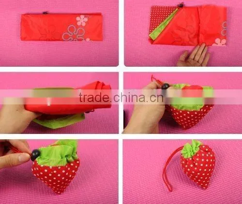 Reusable Shopping Tote Bag - Folded Into a Strawberry photo-5