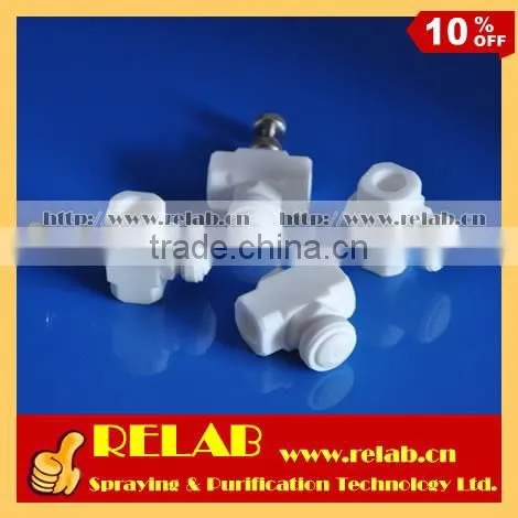 Acid and Alkali Resistance PVDF PTFE Plastic Full Cone Air Mist Nozzle photo-2