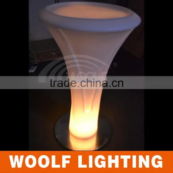 Fashionable Look Nightclub Graceful LED Glowing Bar Round Cocktail Table photo-3