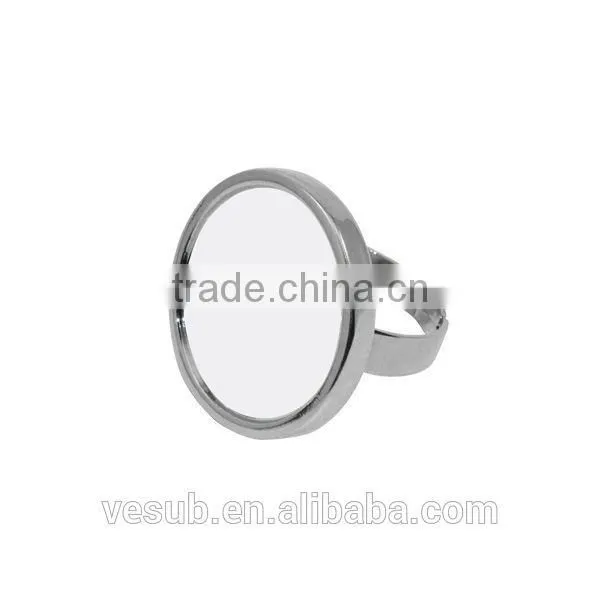 Wholesale Latest Fashion Silver Color Custom Sublimation Stainless Steel Finger Ring photo-2