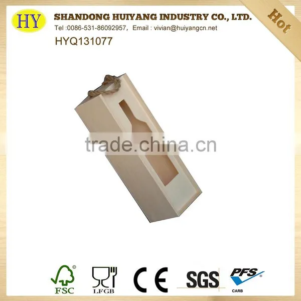 Unfinished Cheap Custom Wholesale Wood Wine Box photo-4