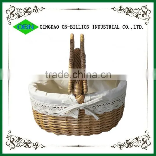Cheap Empty Wicker Oval Picnic Basket photo-3