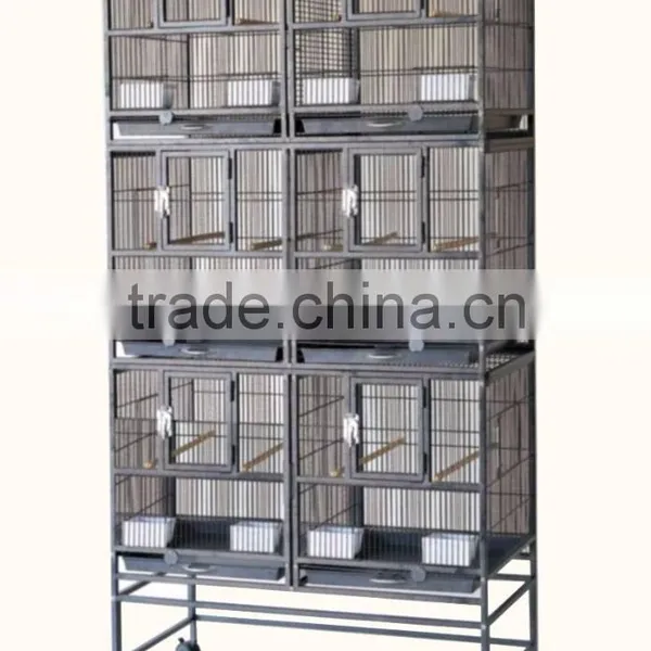 SMALL PARROT BIRD FINCH CANARY BIRD AVIARY CAGE WIRE BREEDING BIRD CAGE W/STAND AND WHEEL photo-4