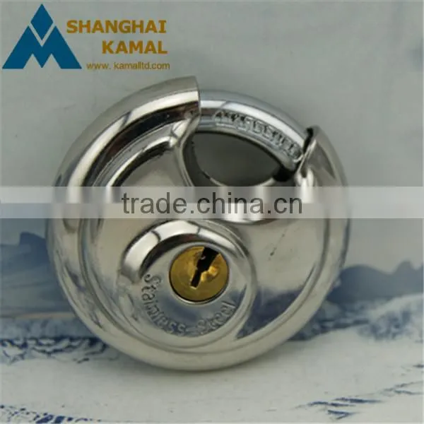 70MM Stainless Steel Disc Locksmith Padlock,round Stainless Steel Padlock,pad Locks photo-4