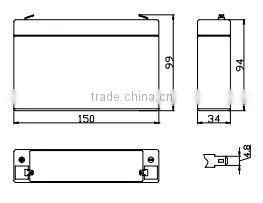 6V6.6Ah LiFePO4 Battery for Replacement of Lead Acid Battery