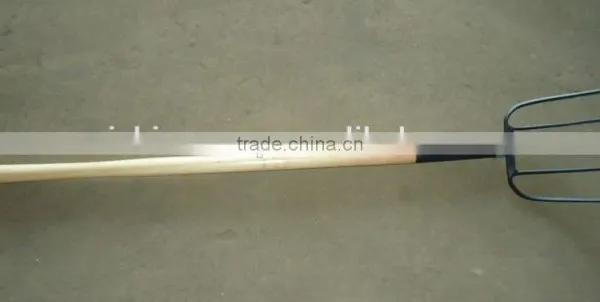 5 Tines , Wood Handle With Carbon Steel Head, Hay Fork, photo-2