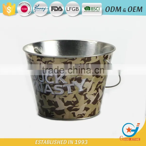 Garden Iron and Zinc Powder Coated Metal Flowers Water Bucket Florist Flower Buckets photo-2
