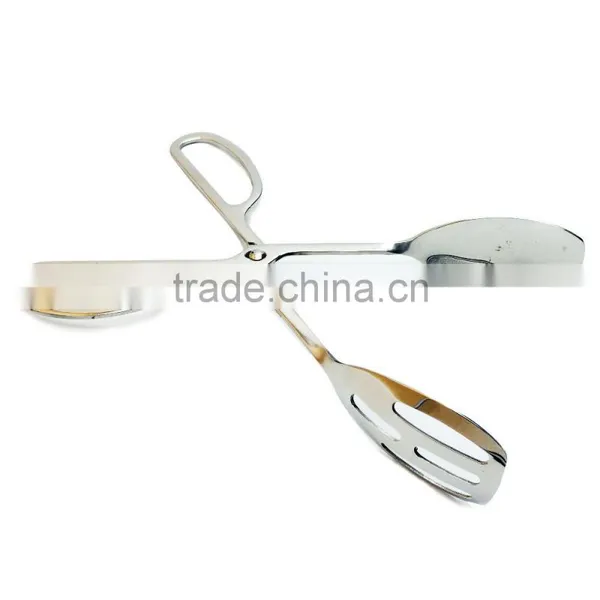 Kitchen Stainless Steel Bread Scissors Food Tongs Kitchen Accessories Stainless Steel BBQ Food Tongs photo-2