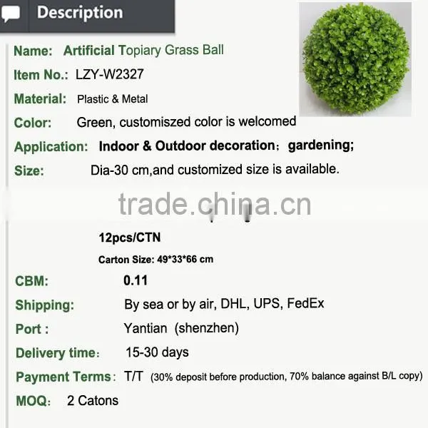 Grass Ball Decorative Plastic Artificial Boxwood Ball photo-2