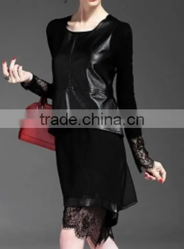 Latest Long Design Ladies Fashion a Line Skirt/Neck Waist Zipper Skirt photo-3