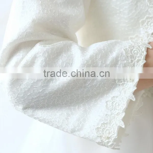 Bolero Jacket for Little Girl Baby Lace Flower Sweet Wedding Dress Tops photo-4