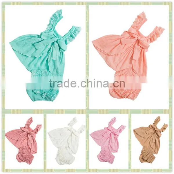Wholesale Baby Girls 2 Pcs Lace Outfits,infant Girl Lace Beautiful Outfits photo-2
