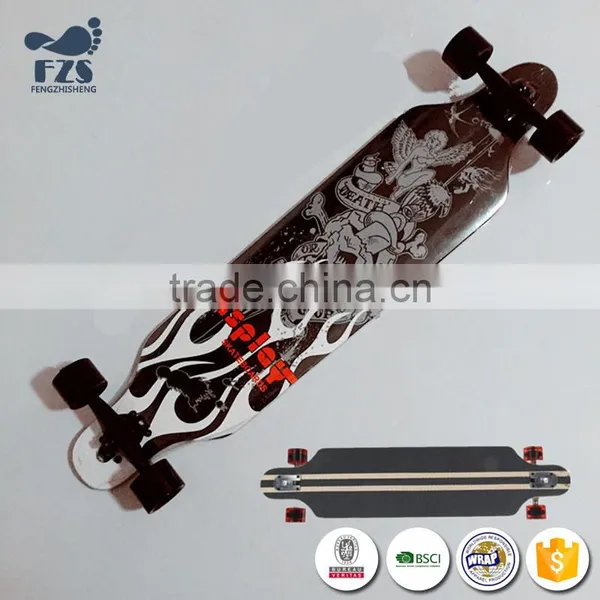 HSJ242 Original Maple Wood Skateboard Longboard Made in China photo-3