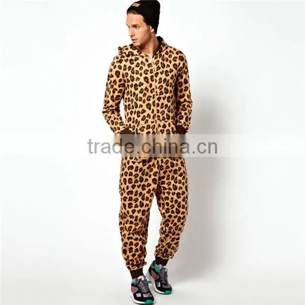 PA0005A Adult Leopard Print Wholesale Adult Onesie Pajamas photo-2