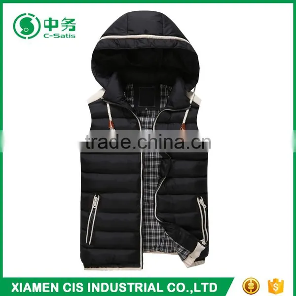 New Item European Style Slim Fit Lightweight Mens Cotton Down Vest for Winter photo-6