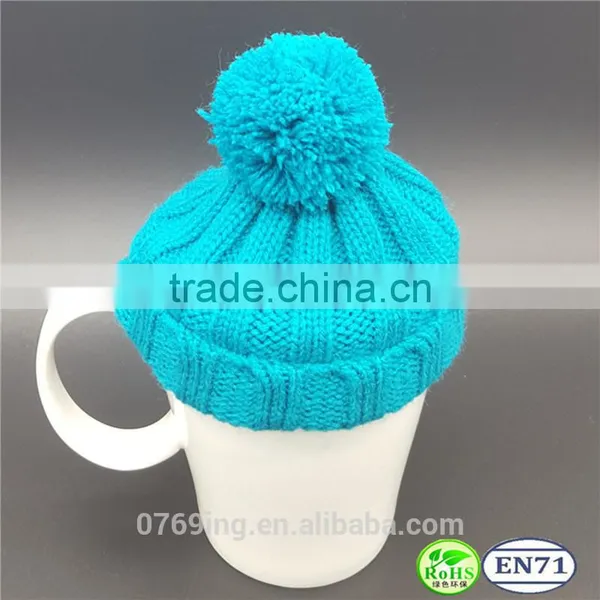 Custom Pom-Pom Knit Hat Decoration Mini Hat Funny Knit Winter Hats photo-2