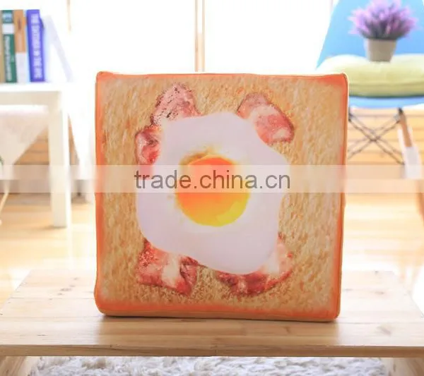 Amazon Hot Selling Soft Cat Sponge Cushion Bread Fruits Printing Pillow photo-6