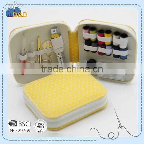 D&D Needlework Materials Yellow Fabric Zipper Pouch Sewing Kit Set With Sewing Accessories Promotional Gift photo-2