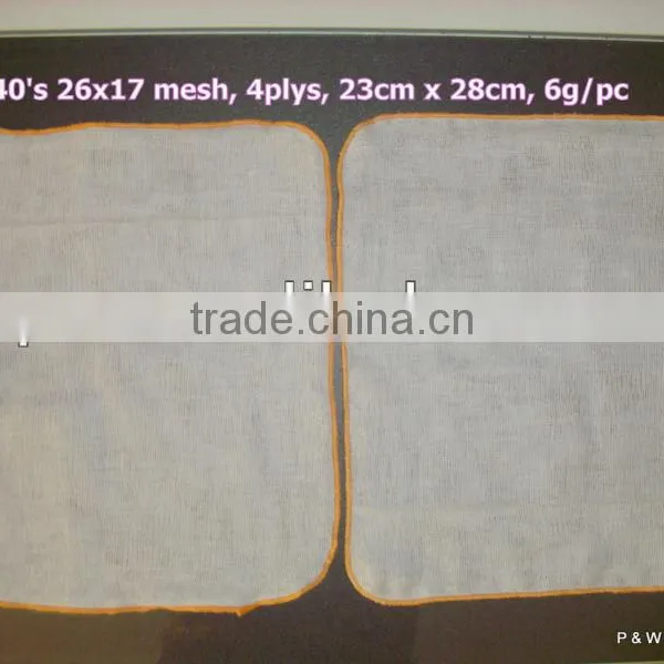 100% Cotton Gauze Cheese Cloth Face Cleaning Cloth 4layers 23cm x 28cm photo-5