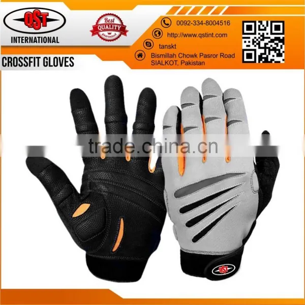 Leather CrossFit Gloves Workout Gloves Full Finger photo-5