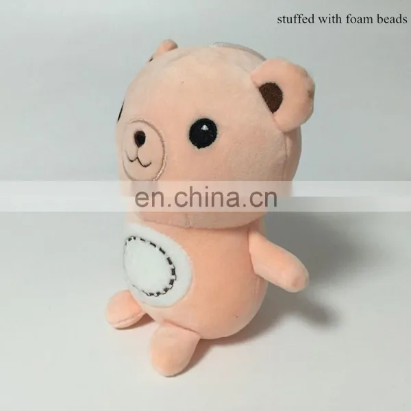 Plush Bear Soft Stuffed Foam Beads Keychain Toy With Sucker photo-2