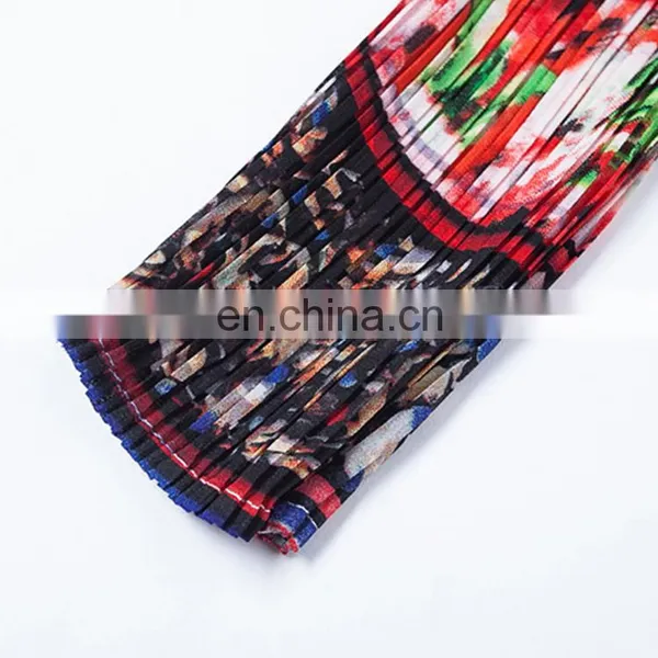 Prints Floral Fashion China Dress for Women Summer Pleats Issey Design photo-6