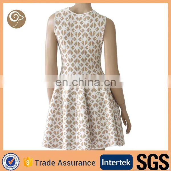 Sleeveless Jacquard Cashmere Dress photo-3