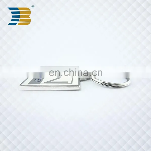 Square Shape Hard Enamel Custom Metal Car Keychain photo-3