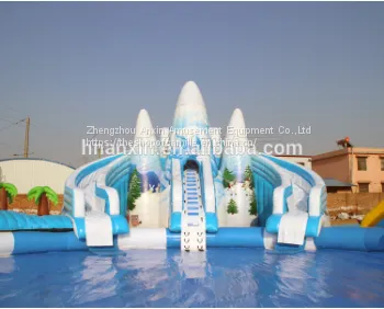 PVC Tarpaulin Material Inflatable Iceberg Park Water Park With Inlatable Pool and Inflatable Slip n Slide photo-3