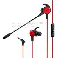 Xiberia MG-1 In-ear Gaming Headphones for PC Phone PS4 xbox one Mac with Microphone and Wire control -Black+red