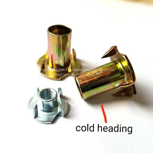 Carbon Steel DIN1624 T-slotted Zinc Plated m8 Thumb t Nut Four Claw 4 Prong Insert Tee Nuts for Wood Furniture photo-3