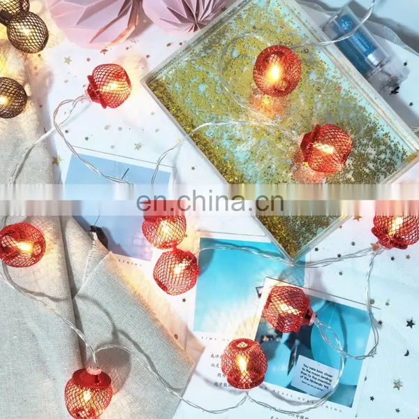 10L Led Iron Mesh Ball String Ceiling Light Christmas Parti Wedding Decoration Holiday Lighting Wall Lights Indoor Diwali Decor photo-3