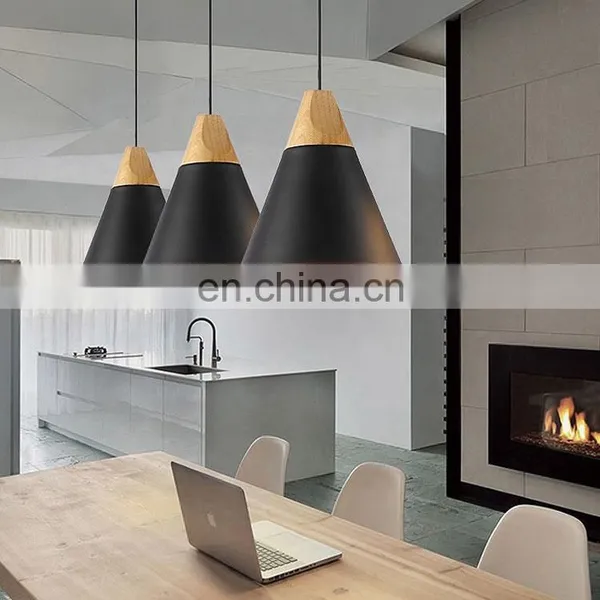 Hot Sale Zhongshan Lighting Factory Slope Pendant Lamps & Wooden Chandeliers Pendant Lights photo-6
