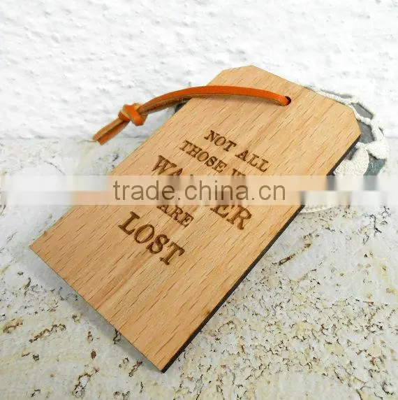 Custom Made Logo and Painted Color Wooden Scutcheon Tags photo-4