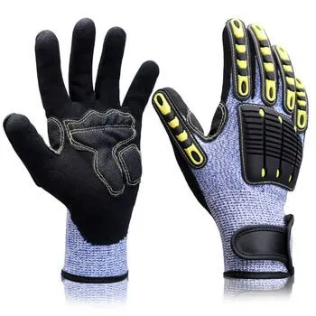 Waterproof Oil Gas Cut Resistant TPR Coated Anti Impact Gloves For Mechanic photo-2