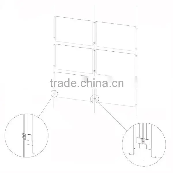 A4 Acrylic Pockets Leaflet Holder for Window Display System photo-4