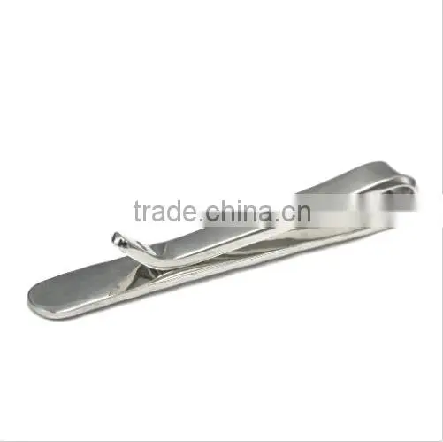 Hammered Mark Narrow Money Clip or Tie Bar Clasp Clip 2.5"- Sterling Silver .925 photo-2