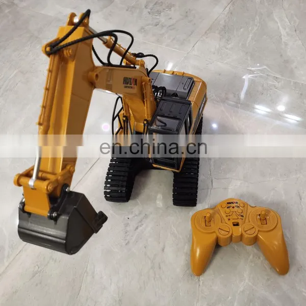 Plastic and Alloy Bucket Vehicle HuiNa 550 1/64 RC Remote Control Moedel Excavator photo-2