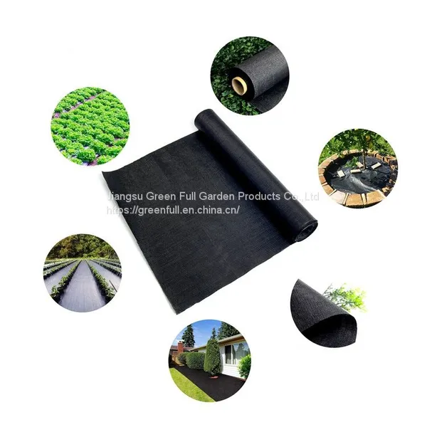 Black Plastic Ground Cover Agriculture Weed Control Fabric For Plant photo-4